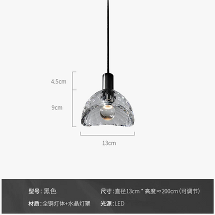 Suspension LED en cristal K9 de luxe style postmoderne — LZ4X9M