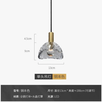 Suspension LED en cristal K9 de luxe style postmoderne — LZ4X9M