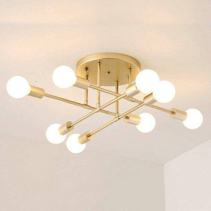 Plafonnier design en métal à plusieurs lampes Rod