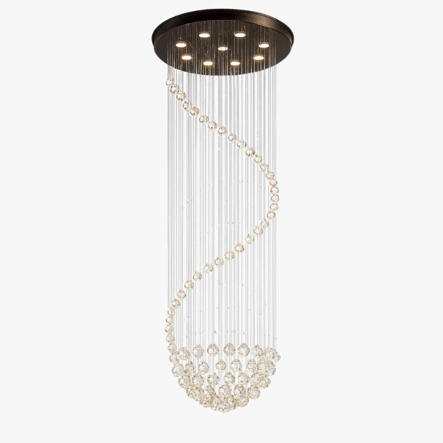 Lustre moderne LED en cristal K9 boule spirale goutte de pluie — LZ4X9T