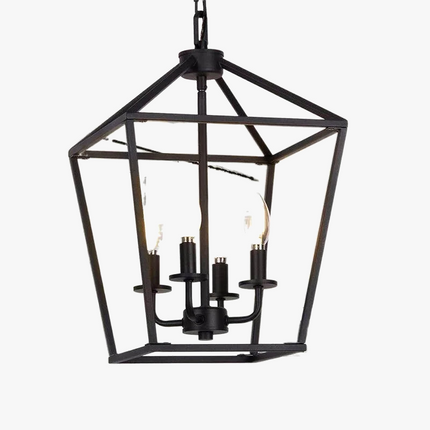 Lustre suspension industriel forme cage à oiseaux rétro américain — LZ4X9P