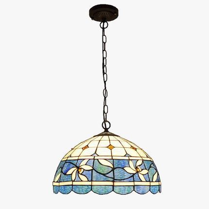 Lustre en vitrail style antique pour ambiance nostalgique et restaurant — LZ4X9P2