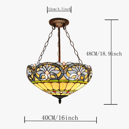 Lustre style Tiffany antique pour éclairage intérieur et extérieur — LZ4G7M9
