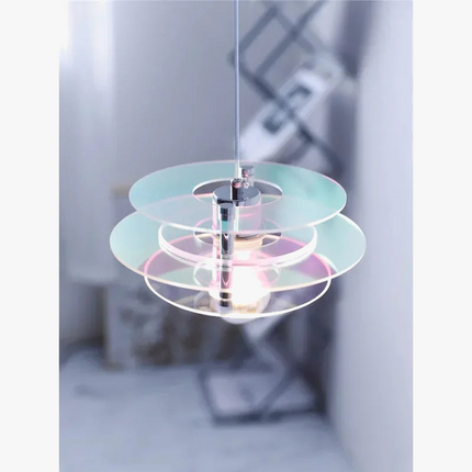 Lustre suspension arc-en-ciel soucoupe volante rétro pour bar ou restaurant — LZ4X9T