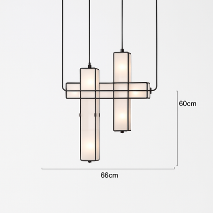 Lustre art déco en verre et métal pour intérieur moderne — LZ4X9QJ