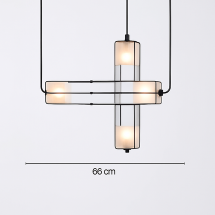 Lustre art déco en verre et métal pour intérieur moderne — LZ4X9QJ