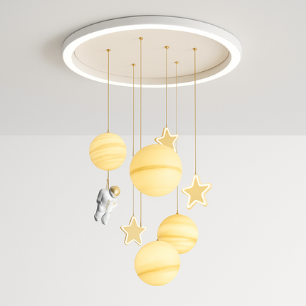 Lustre astronautes lumineux pour chambre d’enfant au design moderne — LZ4X9T2
