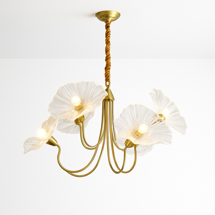 Lustre nordique moderne avec fleurs en verre décoratif — LZ4X9T
