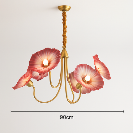 Lustre nordique moderne avec fleurs en verre décoratif — LZ4X9T