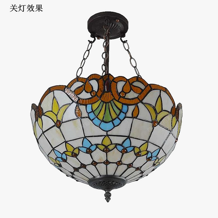 Lustre baroque en verre coloré pour éclairage élégant — LZ4X9P2Q