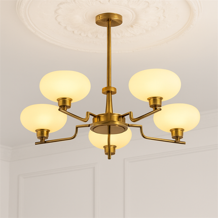 Lustre Bauhaus en verre style art déco moderne — LZ3X9V