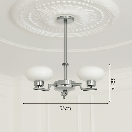Lustre Bauhaus en verre style art déco moderne — LZ3X9V