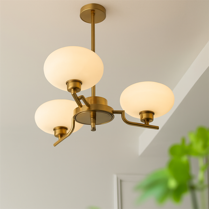 Lustre Bauhaus en verre style art déco moderne — LZ3X9V