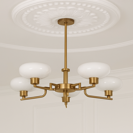 Lustre Bauhaus en verre style art déco moderne — LZ3X9V