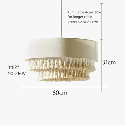 Lustre suspension bohème style wabi sabi nordique fait main — LZ4X7Q