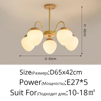 Lustre en bois simple au style français moderne pour enfants — LZ4J9XQ