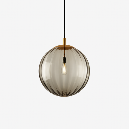 Lustre suspension boule en verre effet grain d'eau style nordique — LZ4X9P
