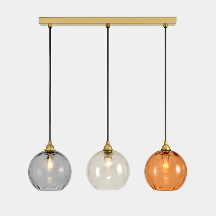 Lustre suspension boule en verre effet grain d'eau style nordique — LZ4X9P