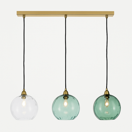 Lustre suspension boule en verre effet grain d'eau style nordique — LZ4X9P