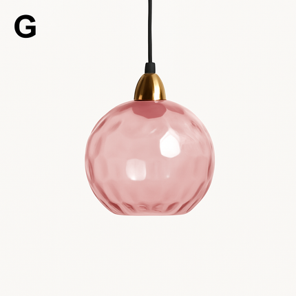 Lustre suspension boule en verre effet grain d'eau style nordique — LZ4X9P