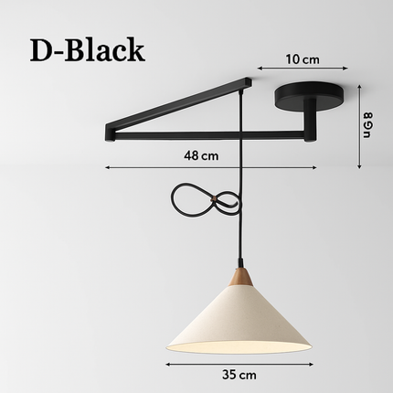 Lustre à bras long pliable, rotatif et réglable moderne — LZ3X9V