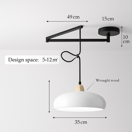Lustre à bras long pliable, rotatif et réglable moderne — LZ3X9V