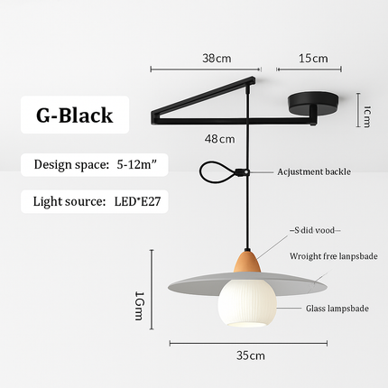 Lustre à bras long pliable, rotatif et réglable moderne — LZ3X9V