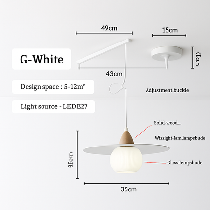 Lustre à bras long pliable, rotatif et réglable moderne — LZ3X9V