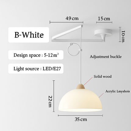 Lustre à bras long pliable, rotatif et réglable moderne — LZ3X9V