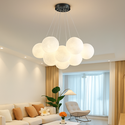 Lustre suspension bulle lumineuse pour salon et chambre — LZ4X9T2