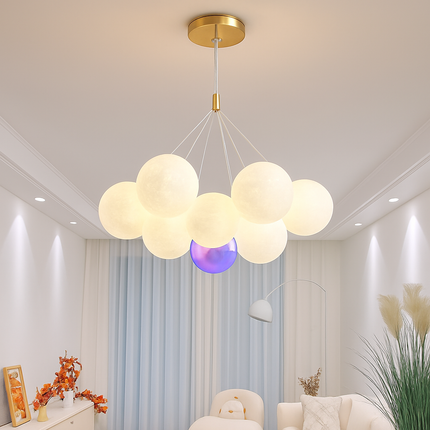 Lustre suspension bulle lumineuse pour salon et chambre — LZ4X9T2