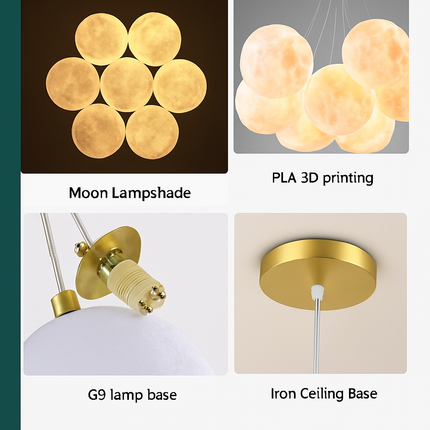 Lustre suspension bulle lumineuse pour salon et chambre — LZ4X9T2