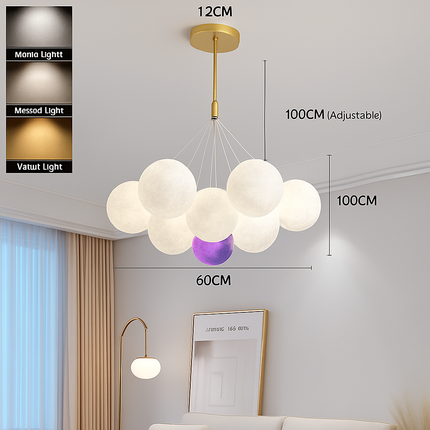 Lustre suspension bulle lumineuse pour salon et chambre — LZ4X9T2