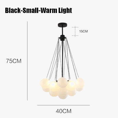 Lustre suspension en verre à bulles style nordique pour intérieur moderne — LZ4X9P