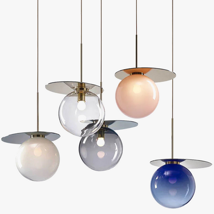Lustre suspension nordique en verre à bulles design original pour bars — LZ4X9T2