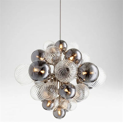 Lustre suspension nordique à bulles pour intérieur élégant — LZ4X9P2