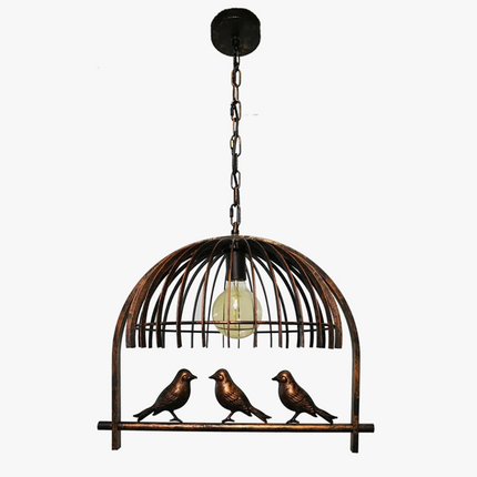 Lustre cage à oiseaux en fer forgé pour café et bar — LZ4QJ7M9