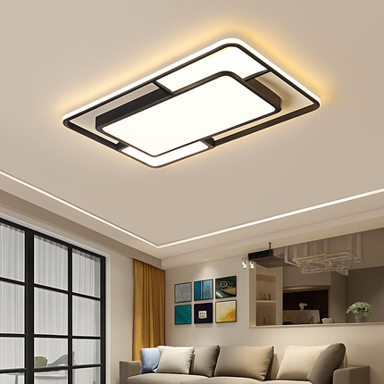 Lustre carré moderne en fer avec éclairage LED intérieur — LZ4X9P2Q