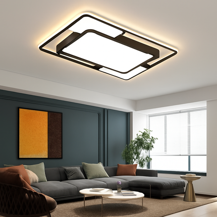 Lustre carré moderne en fer avec éclairage LED intérieur — LZ4X9P2Q