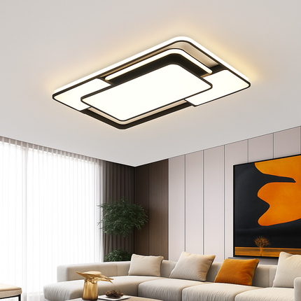Lustre carré moderne en fer avec éclairage LED intérieur — LZ4X9P2Q