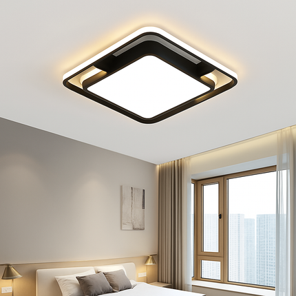 Lustre carré moderne en fer avec éclairage LED intérieur — LZ4X9P2Q