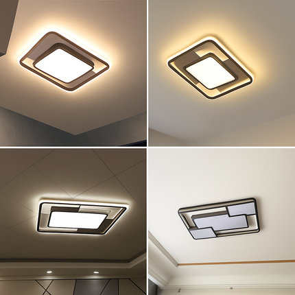Lustre carré moderne en fer avec éclairage LED intérieur — LZ4X9P2Q