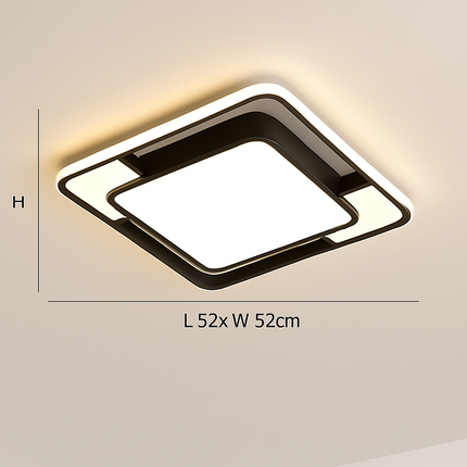 Lustre carré moderne en fer avec éclairage LED intérieur — LZ4X9P2Q