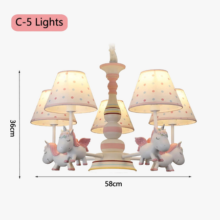 Lustre carrousel romantique pour chambre d'enfant moderne — LZ4X9P2