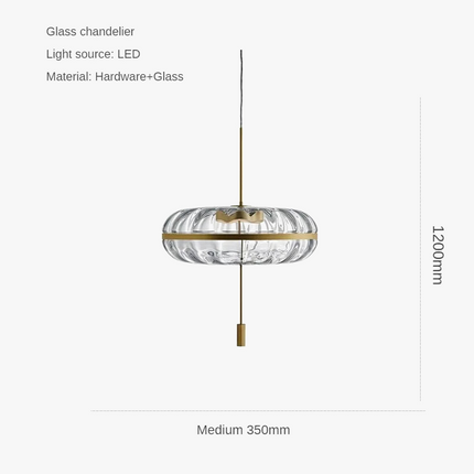 Lustre circulaire en verre style nordique pour bar et restaurant — LZ4X9P2
