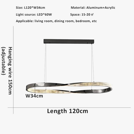 Lustre circulaire LED pour décoration intérieure moderne — LZ4X9QJ