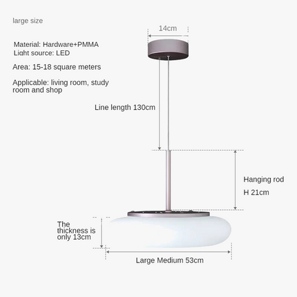 Lustre circulaire LED pour intérieur minimaliste moderne — LZ4P9XJ