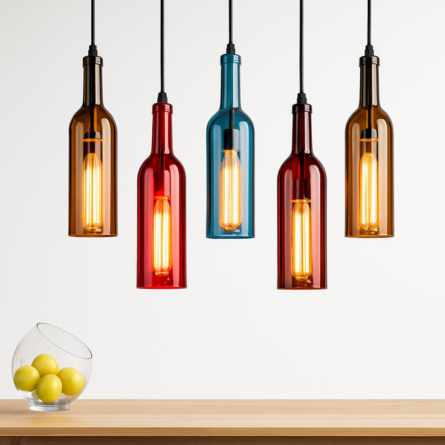 Lustre décoratif en forme de bouteille de vin pour intérieur — LZ4X9J