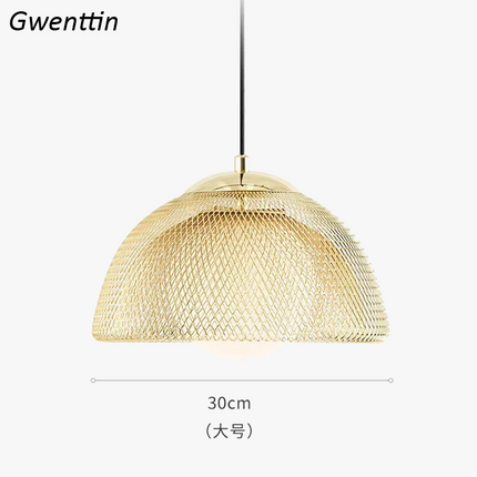 Lustre suspension en métal doré style art déco pour intérieur — LZ4P9X2