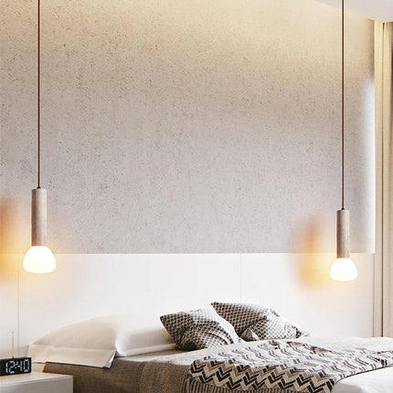 Lustre suspension en pierre pour éclairage intérieur moderne — LZ7XQ2